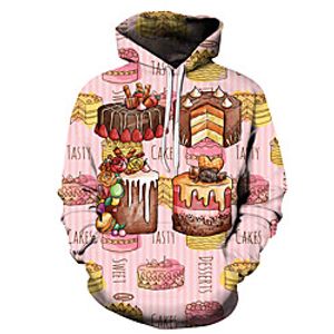 Men's Unisex Pullover Hoodie Sweatshirt Graphic Prints Print Casual Daily Holiday 3D Print Basic Designer Hoodies Sweatshirts  Blushing Pink Lightinthebox
