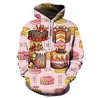 Men's Unisex Pullover Hoodie Sweatshirt Graphic Prints Print Casual Daily Holiday 3D Print Basic Designer Hoodies Sweatshirts  Blushing Pink Lightinthebox - thumbnail