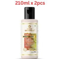 Khadi Organique Peach Avacado Moisturizer (SLS & Paraben Free) 210ml (Pack Of 2)