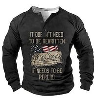Men's Unisex Sweatshirt Pullover Button Up Hoodie Letter Graphic Prints National Flag Print Casual Daily Sports 3D Print Designer Casual Big and Tall Hoodies Sweatshirts  Long Sleeve Black miniinthebox - thumbnail