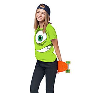 Kids Girls' T shirt Tee Short Sleeve 3D Print Cartoon Unisex Print Green Children Tops Summer Active Daily Wear Regular Fit 3-12 Years Lightinthebox