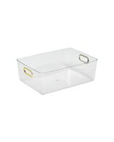 Homesmiths 5 Liter Clear Bin with Chrome Handles Homesmiths 5 Liter Clear Bin with Chrome Handles
