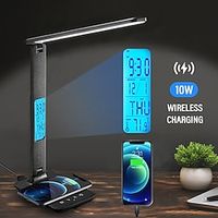 Shustar-LED Desk Lamp 10W QI Wireless Rechargeable with Clock Dimmable Eye Protection for Office and Study Room Lightinthebox - thumbnail