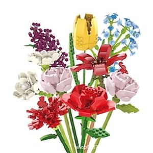 Free Combination Building Block Flower JK2621 Full Sky Star Rose Eternal Flower Decorative Assembly Toy Pendant Girl Gift Lightinthebox