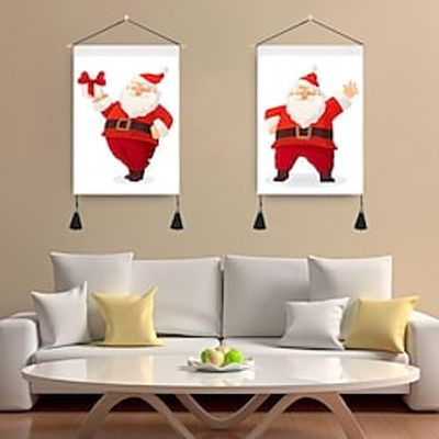Christmas Tapestry Hanging Painting Cute Santa Claus Nordic Children's Room Bedroom Lightinthebox