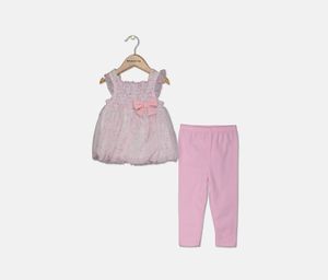 Baby Girls 2 Piece Flora Top & Leggings Set  Pink
