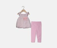 Baby Girls 2 Piece Flora Top & Leggings Set  Pink - thumbnail