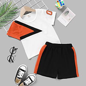 Kids Toddler Girls' Clothing Set Short Sleeve White Graphic Print Daily Wear Active Regular Above Knee 2-8 Years Lightinthebox