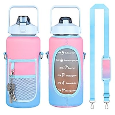 Mobile phone Bag Water Bottle Carrier Bag With Zipper Bag With Handle Gradient Color Water Bottle Holder For running hiking cycling and other outdoor activities miniinthebox