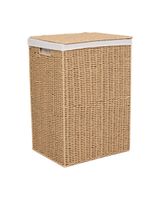 Homesmiths Small Laundry Hamper Brown with Liner 36 x 26 x 50 cm