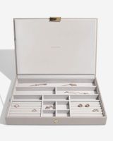 Stackers Taupe Supersize Section Jewellery Box with Lid - thumbnail