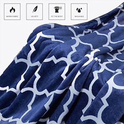 Double-sided Flannel Blanket  Office Blanket Lunch Break Blanket Cash Blanket Gift Double-sided Printed Sheet miniinthebox