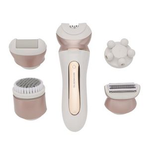 Olsenmark Beauty Satin Touch 5-In-1 Epilator Set Wet & Dry Epilator Waterproof White & Rose Gold - OMLS4033