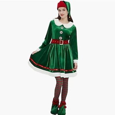 Elf Dress Fancy Christmas Dress Women's Girls' Christmas Christmas New Year Christmas Eve Kid's Adults' Party Christmas New Year Eve Polyester Dress Hat miniinthebox Elf Dress Fancy Christmas Dress Women's Girls' Christmas Christmas New Year Christmas Eve Kid's Adults' Party Christmas New Year Eve Polyester Dress Hat miniinthebox