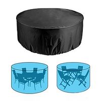 Outdoor Furniture Cover 210d Oxford Cloth Outdoor Round Garden Table And Chair Furniture Cover Protective Cover Garden Furniture Round Table Waterproof And Dustproof Cover Lightinthebox - thumbnail