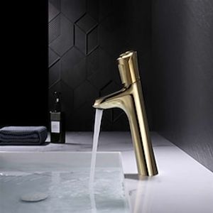 Bathroom Sink Faucet - Classic Chrome  Electroplated  Painted Finishes Free Assemblement Single Handle One HoleBath Taps Lightinthebox