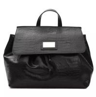 Pompei Donatella Chic Convertible Croc-Print Leather Bag (PODO-5824)