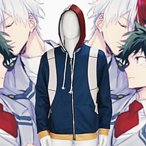 Inspired by My Hero Academia Boko No Hero Cosplay Hoodie Poly / Cotton 3D Zipper For Men's / Women's miniinthebox