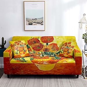 Van Gogh Sofa Cover Stretch Slipcovers Soft Durable Couch Cover 1 Piece Spandex Fabric Washable Furniture Protector fit Armchair Seat/Loveseat/Sofa/XL Sofa/L Shape Sofa miniinthebox