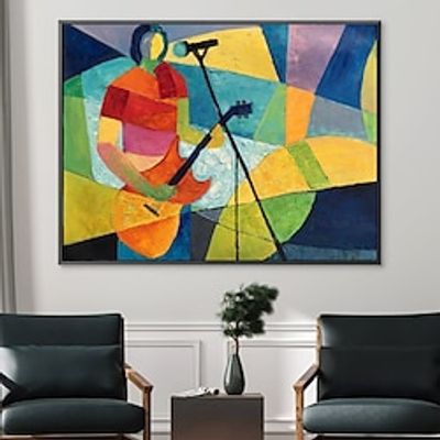 Hand Painted Wall Art Music Players Oil Painting  Large Canvas Painting Contemporary Art for Living Room Art Canvas Art Abstract Painting Home Decoration ready to hang or canvas Lightinthebox
