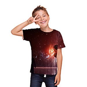 Kids Boys' T shirt Tee Short Sleeve 3D Print Graphic Unisex Print Wine Children Tops Summer Active Daily Wear Regular Fit 3-12 Years miniinthebox