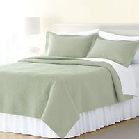 Classic Bohemian Bean Green Bed Sheet Tatami Pure Cotton Bed Cover Three Piece Quilted Set Weighted Blanket Duvet Cover Quilt Bedspread Lightinthebox - thumbnail