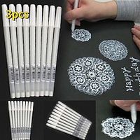 3pcs Marker Highlighter White Markers White Gel Pen For Art Markers Comic Drawing Supplies Lightinthebox - thumbnail