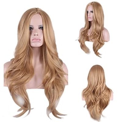 Synthetic Wig Wavy Middle Part Machine Made Wig Long Light Brown Synthetic Hair Women's Soft Classic Easy to Carry Light Brown  Daily Wear  Party  Evening Lightinthebox