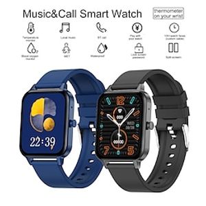 MX7 Smart Watch 1.69 inch Smartwatch Fitness Running Watch Bluetooth Temperature Monitoring Pedometer Call Reminder Compatible with Android iOS Women Men Waterproof GPS Long Standby IP68 43mm Watch miniinthebox