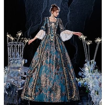 Gothic Victorian Vintage Inspired Medieval Dress Party Costume Prom Dress Princess Shakespeare Women's Cosplay Costume Ball Gown Christmas Party Evening Party Masquerade Dress miniinthebox