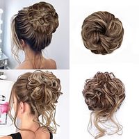 Messy Bun Hair Piece 2PCS Curly Wavy Messy Bun Scrunchie Hair Extensions with Elastic Rubber Band Wavy Curly Updo Chignon Hair Bun Ponytail for Women and Girls Lightinthebox - thumbnail