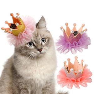 Princess Crown Pet Puppy dog Cat Hairpin Hair Bows