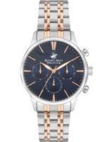 Beverly Hills Polo Club Men's VX9JE1 Movement Watch, Multi Function Display and Metal Strap, Silver / Rose Gold - BP3367X.590 Beverly Hills Polo Club Men's VX9JE1 Movement Watch, Multi Function Display and Metal Strap, Silver / Rose Gold - BP3367X.590