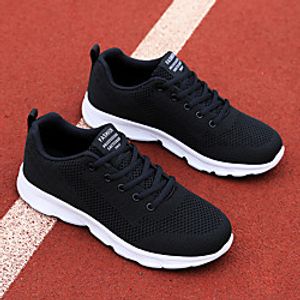 Women's Trainers Athletic Shoes Round Toe Daily Outdoor Tissage Volant Lace-up Black / Red Pink / Grey Purple miniinthebox