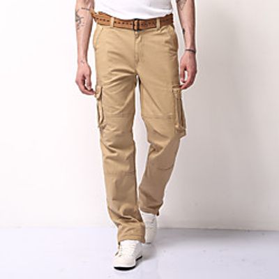 Men's Hunting Pants Wearproof Back Pocket Wear Resistance Spring Summer Solid Colored Cotton Pants  Trousers for Hiking Outdoor Exercise Black Yellow Army Green S M L XL XXL Lightinthebox