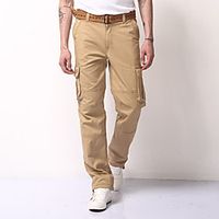 Men's Hunting Pants Wearproof Back Pocket Wear Resistance Spring Summer Solid Colored Cotton Pants  Trousers for Hiking Outdoor Exercise Black Yellow Army Green S M L XL XXL Lightinthebox - thumbnail