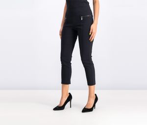 Petite Seamed Pull-on Skinny Pants  Black