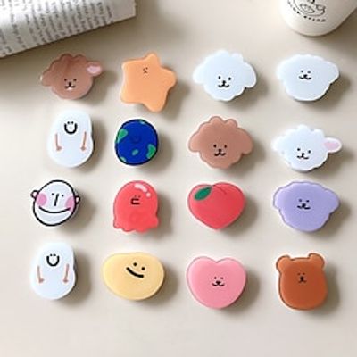 Universal Cute Cartoon White Sheep Expandable Phone Grip Handle Smartphone Finger Holder Grip Bracket Support Adjustable Stand Lovely Kawaii Anime Animal Mobilie Phone Accessory miniinthebox