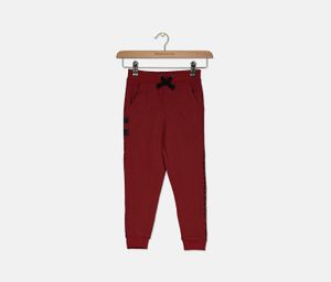 Toddlers Side-Stripe Fleece Pants  Red