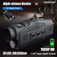 Built-in Battery Monocular Night Vision Device For Hunting Camping And Bird Watching - 1080P HD Infrared Telescope With 5X Digital Zoom And 11811.02inch Full Dark Viewing Distance Level 7 IR Functio miniinthebox - thumbnail
