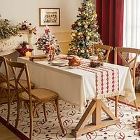 Christmas Table Runner, Seasonal Winter Holiday Table Decoration Flag for Indoor Outdoor Home Party Decor Christmas Decoration Lightinthebox - thumbnail
