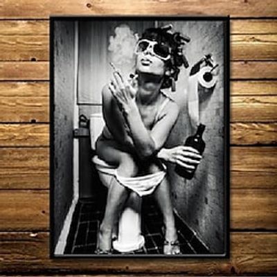 1 Panel People Prints Posters/Picture Bathroom Decoration Modern Wall Art Wall Hanging Gift Home Decoration Rolled Canvas No Frame Unframed Unstretched Multiple Size miniinthebox