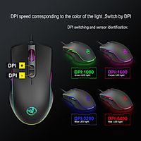 LITBest A867RGB Wired USB Gaming Mouse / Ergonomic Mouse RGB Light 6400 dpi 4 Adjustable DPI Levels 7 pcs Keys 7 Programmable Keys miniinthebox LITBest A867RGB Wired USB Gaming Mouse / Ergonomic Mouse RGB Light 6400 dpi 4 Adjustable DPI Levels 7 pcs Keys 7 Programmable Keys miniinthebox