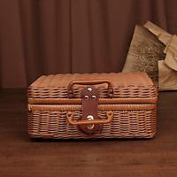 Cosmetic Sorting Rattan Box Vintage Props Rattan Woven Handbag With Gift Box Solid Pp Woven Rattan Woven Storage Box Lightinthebox