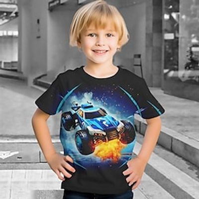 Boys 3D Car Tee Shirt Short Sleeve 3D Print Summer Active Sports Fashion Polyester Kids 3-12 Years Crew Neck Outdoor Casual Daily Regular Fit miniinthebox Boys 3D Car Tee Shirt Short Sleeve 3D Print Summer Active Sports Fashion Polyester Kids 3-12 Years Crew Neck Outdoor Casual Daily Regular Fit miniinthebox