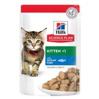 Hill's Science Plan Tender Chunks in Gravy Kitten with Ocean Fish Pouches 85G