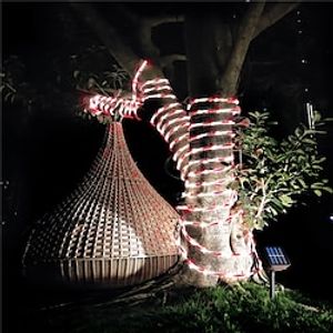Candy Colored Tube Light 5M50LED 10M90LED Christmas Tree String Light Solar Outdoor Courtyard Ground Mounted Light Holiday Party Decorative Light Lightinthebox