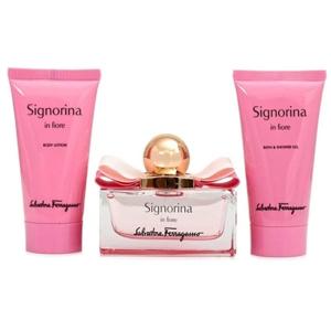 Salvatore Ferragamo Signorina In Fiore (W) Edt 50Ml+ Bl 50Ml + Bath & Sg 50Ml Travel Set