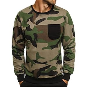 Men's Zip Up Sweatshirt Pullover Graphic Patterned Camo  Camouflage Print Daily Sports Streetwear 3D Print Casual Big and Tall Hoodies Sweatshirts  White Blue Army Green Lightinthebox