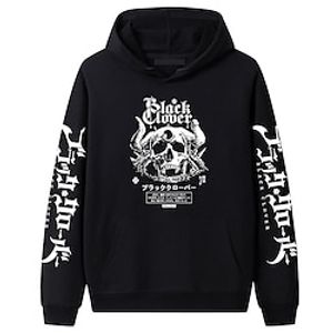 Inspired by Black Clover Asta Hoodie Cartoon Manga Anime Front Pocket Graphic Hoodie For Men's Women's Unisex Adults' Hot Stamping 100% Polyester Lightinthebox